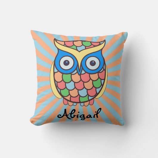 Cute Owl Kinder Room Kussen (Voorkant)