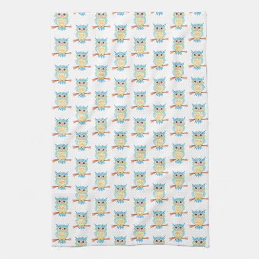 Cute Owl Kitchen Towel Theedoek (Verticaal)