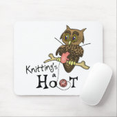 Cute Owl Knitting Muismat (Met muis)