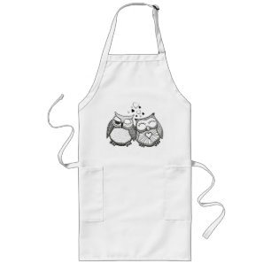 Cute owl koppel lang schort