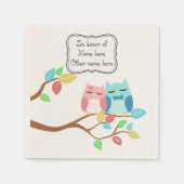Cute owl koppel servetten (Voorkant)