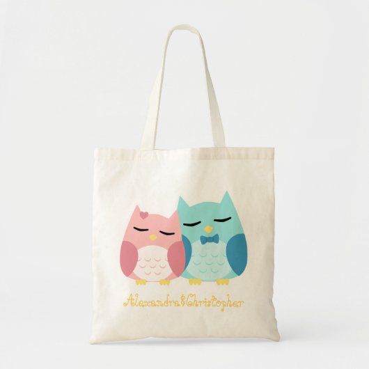 Cute owl koppel tote bag (Voorkant)