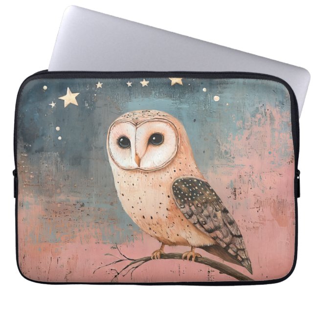 Cute Owl Laptop Sleeve (Voorkant)