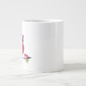 Cute Owl Love Hearts Fine Vector Art Grote Koffiekop (Voorkant)