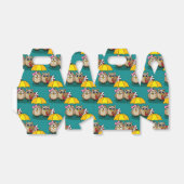 Cute Owl Lovers w/ Umbrella & Red Chocolate Box Bedankdoosjes (Uitgevouwen)
