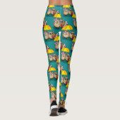 Cute Owl Lovers w/ Umbrella & Red Chocolate Box Leggings (Achterkant)