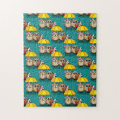 Cute Owl Lovers w/ Umbrella & Red Chocolate Box Legpuzzel (Verticaal)