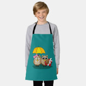 Cute Owl Lovers w/ Umbrella & Red Chocolate Box Schort (Gedragen)
