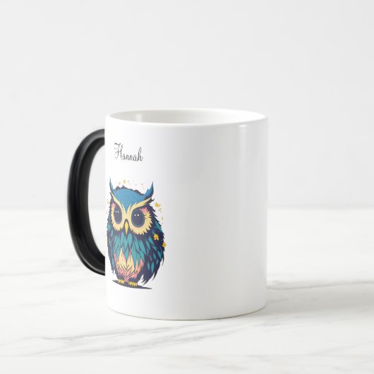 Cute Owl Magische Mok (Voorkant links)