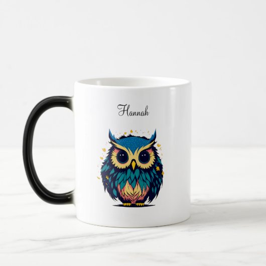 Cute Owl Magische Mok (Links)