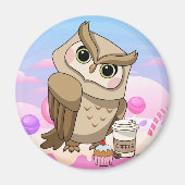 Cute Owl Magneet (Voorkant)