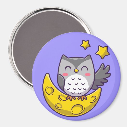 Cute Owl Magneet (Voorkant / Achterkant)