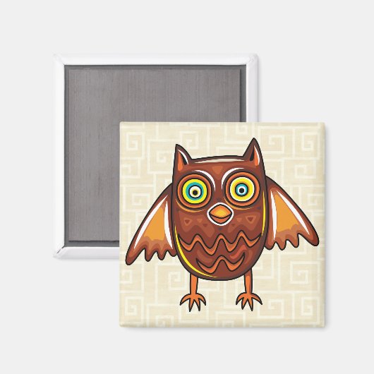 Cute Owl Magneet (Voorkant / Achterkant)