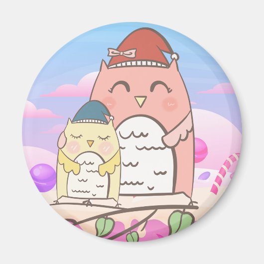 Cute Owl Magneet (Voorkant)