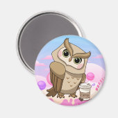 Cute Owl Magneet (Voorkant / Achterkant)
