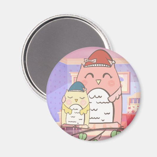 Cute Owl Magneet (Voorkant / Achterkant)