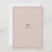 Cute Owl & Mama Neutral Baby shower Invitation Kaart (Achterkant)