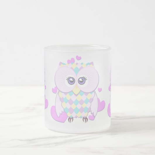 Cute Owl Matglas Koffiemok (Center)