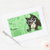 CUTE OWL MATTE RECTANGLE GIFT STICKKERS RECHTHOEKIGE STICKER (Envelop)