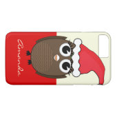 Cute Owl met kerstPet - Rood Case-Mate iPhone Case (Achterkant (Horizontaal))