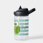 Cute Owl met Stripes - de Naam van het Manuscript  Waterfles (Links)