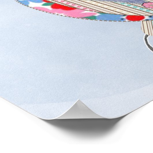 Cute Owl Nursery Afbeelding Print Cross Stitch loo (Hoek)