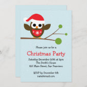 Cute Owl op een Bijkantoor - Uitnodiging van de Ke (Voorkant / Achterkant)