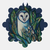 Cute Owl Ornament Kaart (Achterkant)