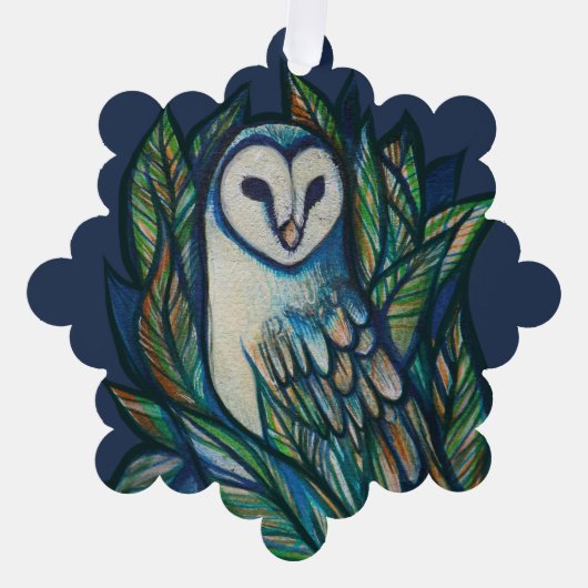 Cute Owl Ornament Kaart (Voorkant)