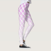 Cute owl patroon op pastelroze witte ombre leggings (Rechts)