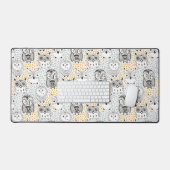 Cute Owl Pattern Bureaumat (Keyboard & Muis)