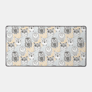 Cute Owl Pattern Bureaumat