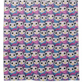 Cute Owl Pattern Douchegordijn (Voorkant)