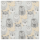 Cute Owl Pattern fabric Stof (Swatch)