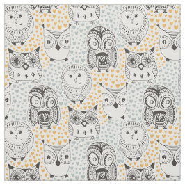Cute Owl Pattern fabric Stof