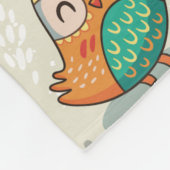 Cute Owl Pattern Fleece Blanket Deken (Hoek)