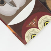 Cute Owl Pattern Fleece Deken (Hoek)