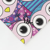 Cute Owl Pattern Fleece Deken (Hoek)