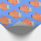 Cute Owl Pattern geeft een vogelwachter Cadeaupapier (Hoek)