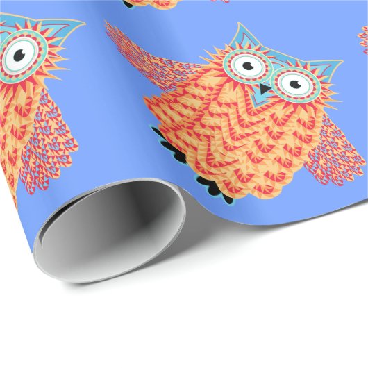 Cute Owl Pattern geeft een vogelwachter Cadeaupapier (Rol Hoek)