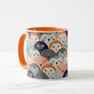 Cute Owl Pattern Mok
