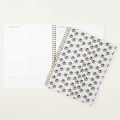Cute Owl Pattern Pencil Sketch Planner (Display)