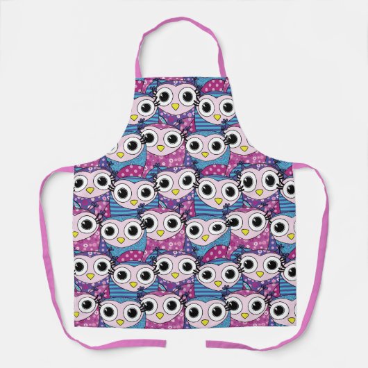 Cute Owl Pattern Schort (Voorkant)