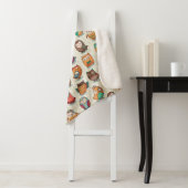 Cute Owl Pattern Sherpa Deken (In situ)