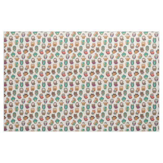 Cute Owl Pattern Stof (Fat Quarter)