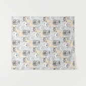 Cute Owl Pattern tapestry Wandkleed (Voorkant (horizontaal))