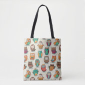 Cute Owl Pattern Tote Bag (Voorkant)