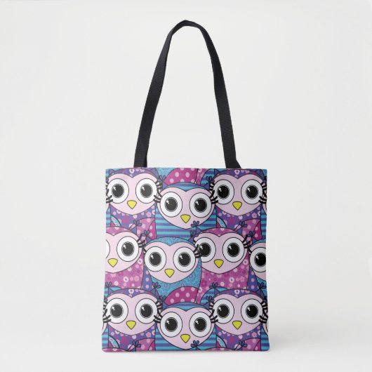 Cute Owl Pattern Tote Bag (Voorkant)