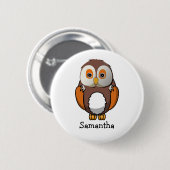 Cute Owl Personalized Ronde Button 5,7 Cm (Voorkant /achterkant)