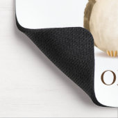 Cute Owl Pink Bow Girly Waterverf Name Muismat (Hoek)